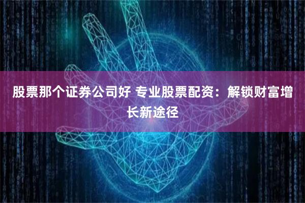 股票那个证券公司好 专业股票配资：解锁财富增长新途径